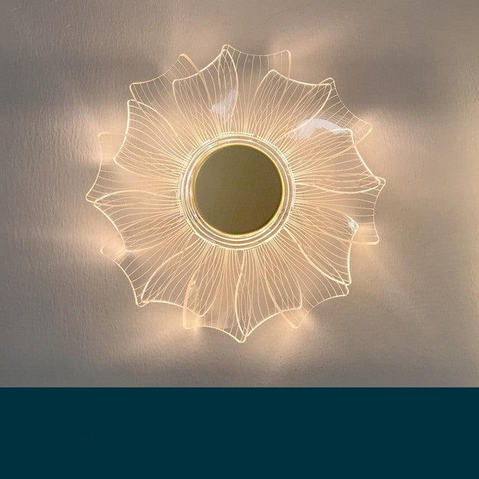 New Creative Personality Petal Acrylic LED Wall Lamp Modern Simple