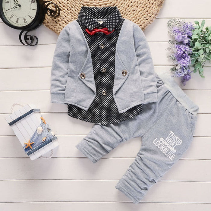 New Design Toddler Boys Casual Suit Set Boys Clothes Set Printed Suit Infant Boys Children Clothing Set