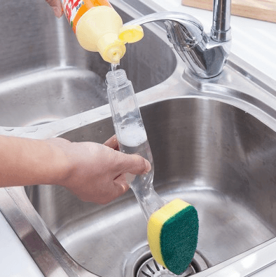 New Injection Water Brush Cleaning Non-stick Kitchen Oil Pot Brush Sponge Tableware Brush Odorless Cleaning Promotion