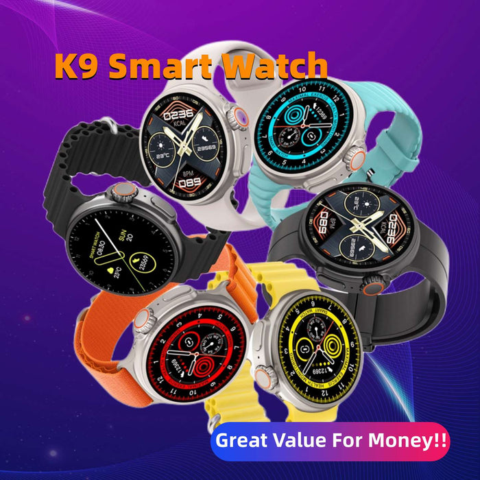 New K9 Smart Watch 1.39 Round Screen Encoder True Screw Clip Wireless Charging NFC Offline Collection And Payment Function