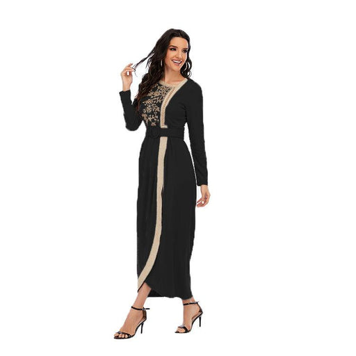 New Long Dress Embroidery Beaded Long Slim Fit Dress