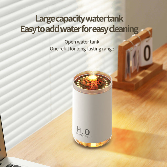 New Style Humidifier Simulation Flame Aroma Diffuser Volcano Household Desk