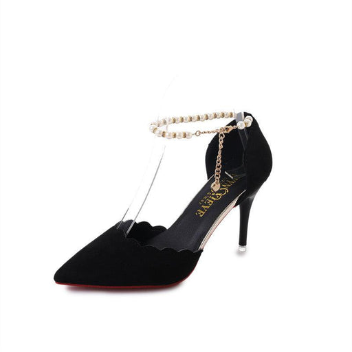New Type Of High Heels, Sharp, Sharp, Snap Chain And Shallowly Grind Noodles Women's Sandals