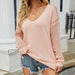 New Women's Knitwear Simple Solid Color Pullover Hollow Sweater For Women