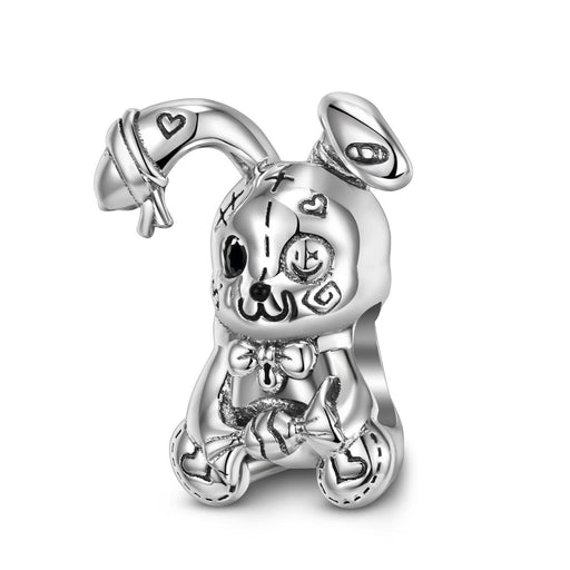 Original Design Candy Rabbit Plain Silver Beads 925 Sterling Silver Bracelet Accessories