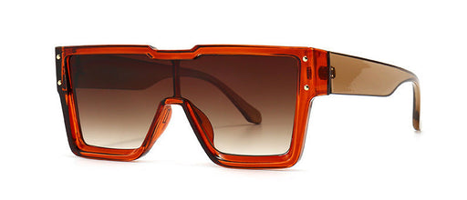 Oversized One Lens Square Sunglasses Fashion Men Women