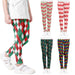 Padded Brushed Fleece Christmas Print Sports Trousers