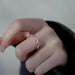 Personality 8 Words Open Index Finger Ring Rhinestone Endless Love Ring