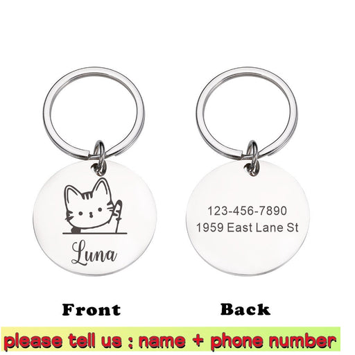 Personalized Pet Id Tags Medal Customized Dog Collar With Name Number