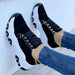 Platform Sport Flats Shoes Lace-up Sneaker Outdoor Walking Casual Shoes Women