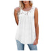 Plus Size 5XL Sexy Lace Tops Summer Women Loose O-Neck Tank Tops