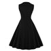 Plus Size Women's Sleeveless Simple Plaid Retro Dress