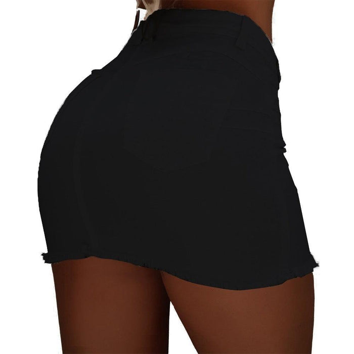 Pocket denim skirt