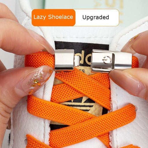 Press Lock Shoelaces Without Ties Elastic Laces Sneaker 8MM