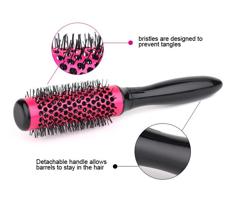 Professional Hair Dressing Brushes High Temperature Resistant Ceramic Iron Round Comb Beauty Hair Makeup Tool 50mm