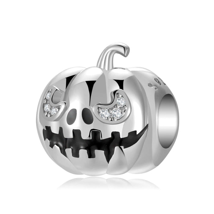 Pumpkin Skull Beads Halloween Series 925 Sterling Silver Beaded Bracelet Diy Accessories