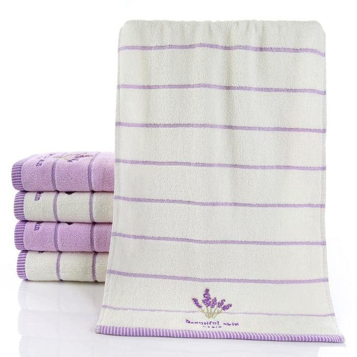 Pure Cotton 32 Strand Embroidered Face Washing Towel