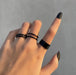 Ring Opening Black Joint Ring Set 5 Piece Set Snake Dark System Ring Interfinger