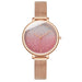 Rose gold thin strap women's watch