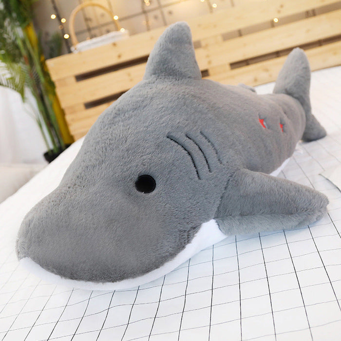 Shark plush pillow