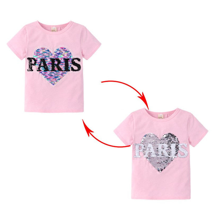 Short-sleeved T-shirt For Middle And Small Children Cartoon Top