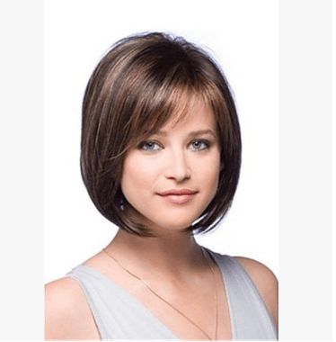 Short straight hair brown fashion wig