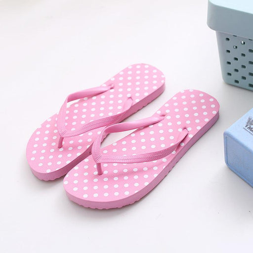 Simple Breathable Polka Dot Women's Slippers