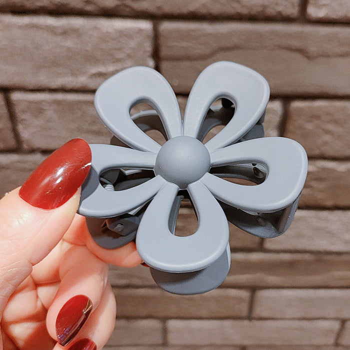 Simple Flower Hair Clip Frosted Updo