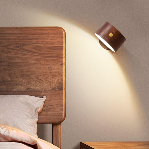 Simple Wooden Bedside Lamp In Bedroom