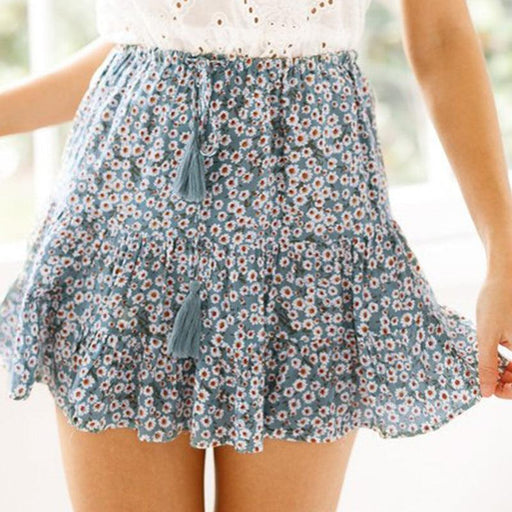 Small flower short skirt