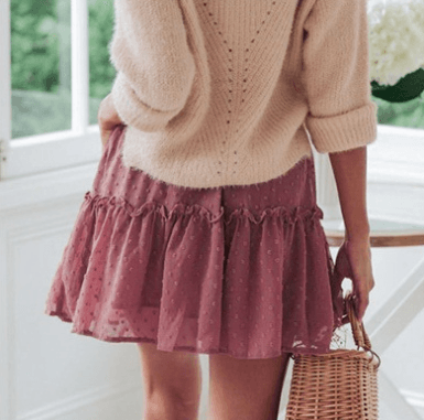 Small flower short skirt