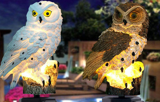 Solar Owl Garden Light Outdoor LED Lawn Lamp For Garden Decoration Waterproof Christmas Lights Outdoor Solar Lamp Post
