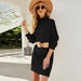 Solid Color Long Pullover Knitted Sweater Dress