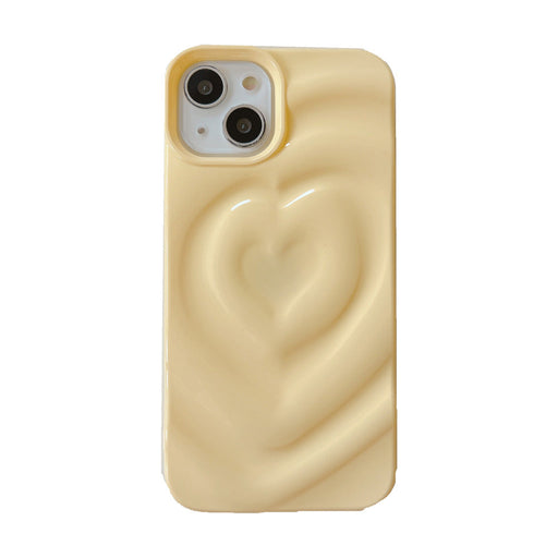 Solid Color Three-dimensional Love Phone Case