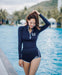Split swimwear women's boxer anti-lighting two-piece wetsuit