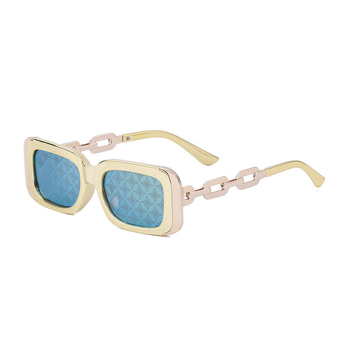 Square-framed Sunglasses Feminine Personality Chain