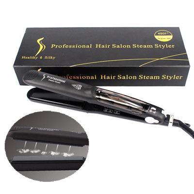 Steam Function Flat Iron Tourmaline Ceramic Vapor Professional Hair Straightener with Argan Oil Infusion Straightening Irons