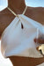 Stitching Slim Umbilical Halterneck Vest
