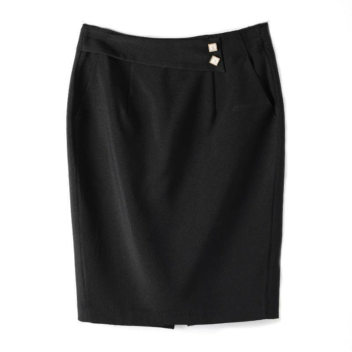 Suit Skirt Black One Step Skirt Professional Wear Bag Skirt