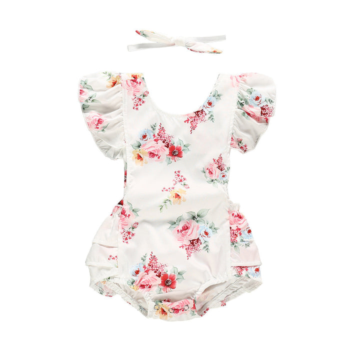 Summer Children's Floral Girl Baby Clothing