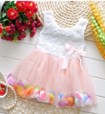 Summer Children's Wear Girl New Petal, Korean Dress, Baby Dress Dress