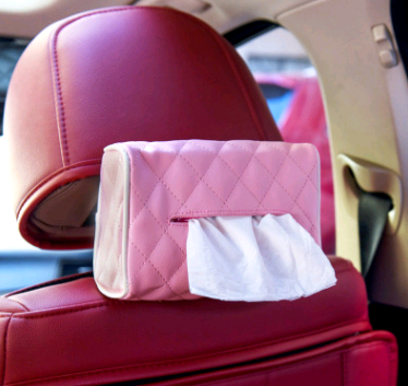 Sun visor chair back-mounted car interior tissue box creative car supplies paper towel set tray cute