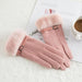 Thermal Gloves N915 Women's Winter Suede Double-layer Velvet Thickened