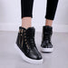 Thick-soled High-top Women's Shoes 2023 Spring And Autumn Lace-up White Shoes Casual Women's Shoes