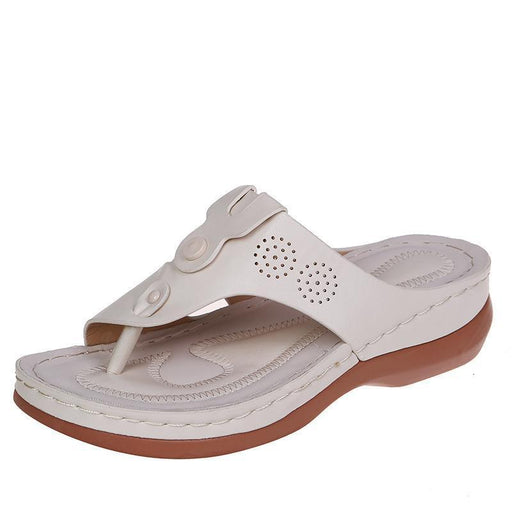 Thong Sandals Women Hollow Out Wedges Shoes Summer Beach Shoes Flip Flops