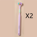 Three-sided Macaron Soft Bristle Toothbrush Care Safety Toothbrush Teeth Deep Cleaning Portable Travel