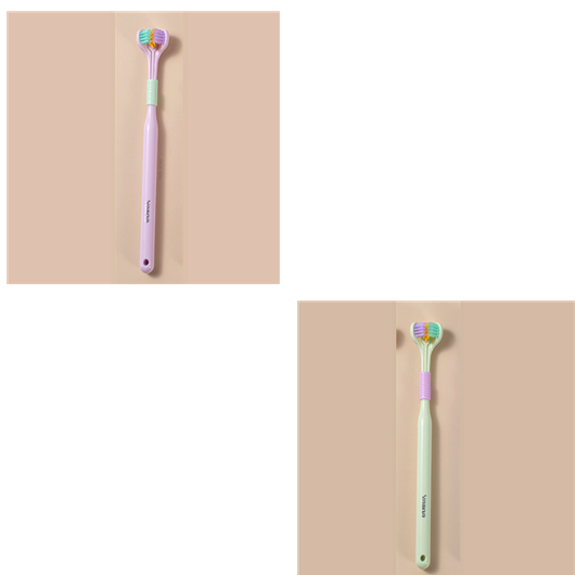 Three-sided Macaron Soft Bristle Toothbrush Care Safety Toothbrush Teeth Deep Cleaning Portable Travel