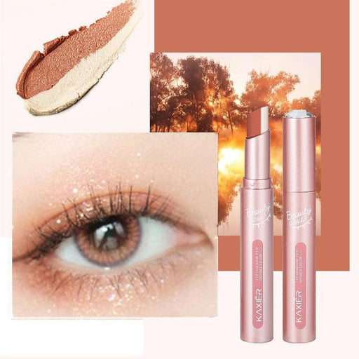 Waterproof And Sweat-proof Gradient Two-color Lazy Eyeshadow Stick