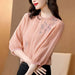 Western-style Age-reducing Chiffon Silk Women's Shirt