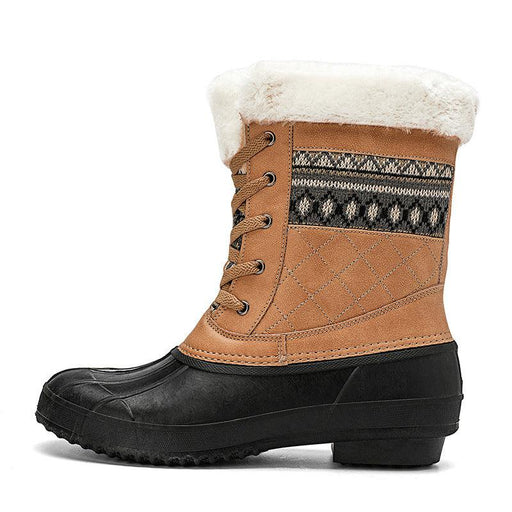 Winter High-top Hiking Shoes Women Non-slip Plus Velvet